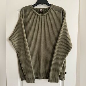 Timberland Men's Ribbed Olive Sweater